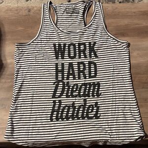 Chin Up Apparel Black and White Striped Tank Top